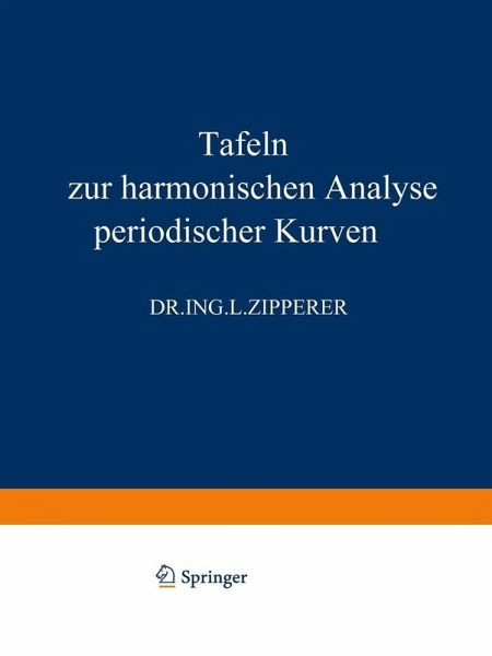 Tafeln zur Harmonischen Analyse Periodischer Kurven (eBook, PDF)