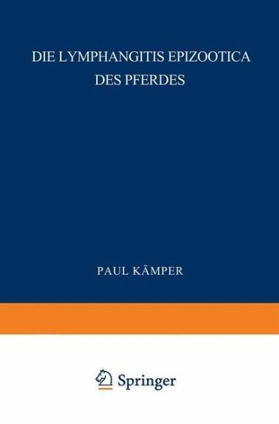Die Lymphangitis Epizootica des Pferdes (eBook, PDF)