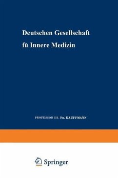 Verhandlungen der Deutschen Gesellschaft für Innere Medizin (eBook, PDF) - Kauffmann, F.