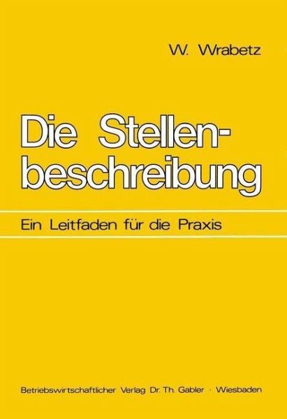 Die Stellenbeschreibung (eBook, PDF)