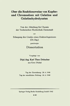 Cover Über die Reaktionsweise von Kupfer- und Chromsalzen mit Gelatine und Gelatinehydrolysaten (eBook, PDF)