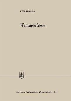 Wertpapierbörsen (eBook, PDF) - Hintner, Otto