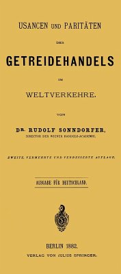 Cover Usancen und Paritäten des Getreidehandels im Weltverkehre (eBook, PDF)