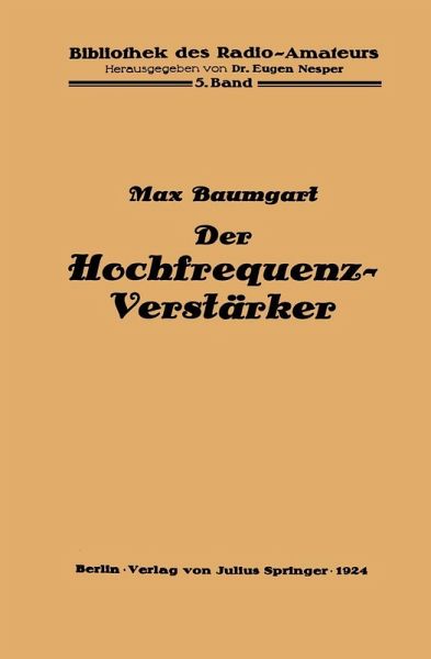 Der Hochfrequenz -Verstärker (eBook, PDF)