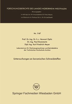 Untersuchungen an keramischen Schneidstoffen (eBook, PDF) - Opitz, Herwart