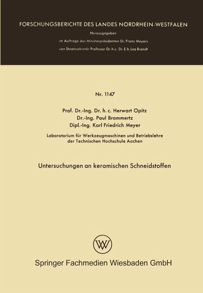 Untersuchungen an keramischen Schneidstoffen (eBook, PDF) Untersuchungen an keramischen Schneidstoffen (eBook, PDF)