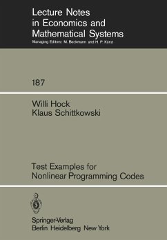 Test Examples for Nonlinear Programming Codes (eBook, PDF) - Hock, W.; Schittkowski, Klaus