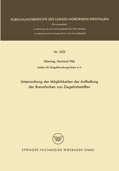 Cover Untersuchung der Möglichkeiten der Aufhellung der Brennfarben von Ziegelrohstoffen (eBook, PDF)