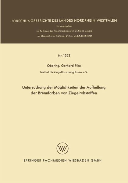 Untersuchung der Möglichkeiten der Aufhellung der Brennfarben von Ziegelrohstoffen (eBook, PDF)