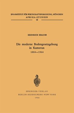 Die moderne Bodengesetzgebung in Kamerun 1884-1964 (eBook, PDF) - Krauss, H.