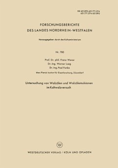 Cover Untersuchung von Walzölen und Walzölemulsionen im Kaltwalzversuch (eBook, PDF)