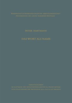Das Wort als Name (eBook, PDF) - Hartmann, Peter