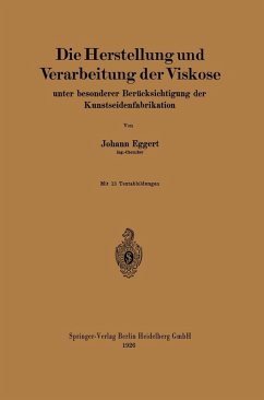 Cover Die Herstellung und Verarbeitung der Viskose (eBook, PDF)