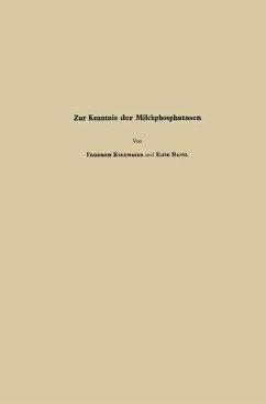 Zur Kenntnis der Milchphosphatasen (eBook, PDF) - Meinl, Elfriede; Kiermeier, Friedrich