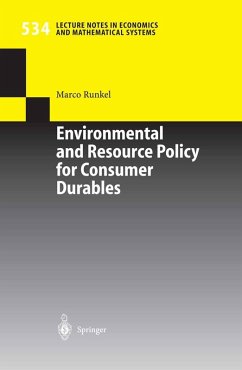 Environmental and Resource Policy for Consumer Durables (eBook, PDF) - Runkel, Marco