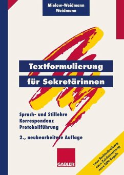 Textformulierung für Sekretärinnen (eBook, PDF) - Mielow-Weidmann, Ute; Weidmann, Paul
