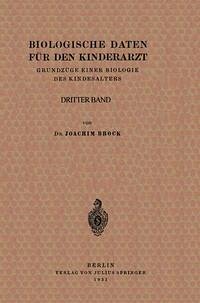 Cover Biologische Daten für den Kinderarzt (eBook, PDF)
