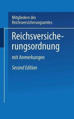 Reichs-Versicherungsordnung (eBook, PDF) - Mitglieder Des Reichsversicherungsamts