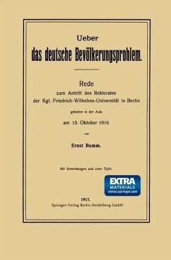 Ueber das deutsche Bevölkerungsproblem (eBook, PDF) - Bumm, Ernst