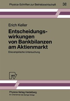 Entscheidungswirkungen von Bankbilanzen am Aktienmarkt (eBook, PDF) - Keller, Erich