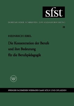 Cover Die Konzentration der Berufe und ihre Bedeutung für die Berufspädagogik (eBook, PDF)