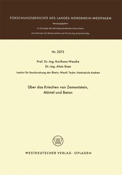 Über das Kriechen von Zementstein, Mörtel und Beton (eBook, PDF) - Wesche, Karlhans