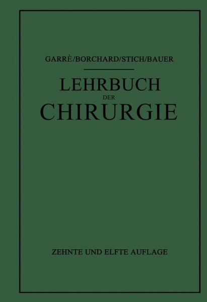 Lehrbuch der Chirurgie (eBook, PDF)
