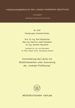 Verminderung des Lärms von Strahltriebwerken unter Ausnutzung der 'inversen Profilierung' (eBook, PDF) - Staufenbiel, Rolf
