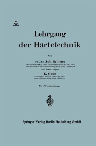 Lehrgang der Härtetechnik (eBook, PDF)
