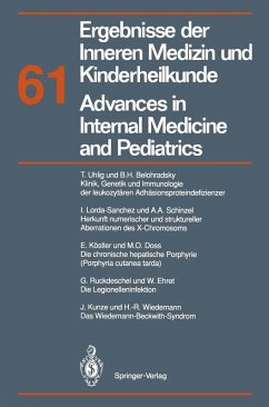 Ergebnisse der Inneren Medizin und Kinderheilkunde / Advances in Internal Medicine and Pediatrics (eBook, PDF) - Brandis, M.; Fanconi, A.; Frick, P.; Kochsiek, K.; Riecken, E. O.