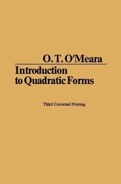 Introduction to Quadratic Forms (eBook, PDF) - O'Meara, Onorato Timothy; O'Meara, Onorato Timothy