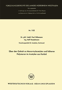 Über den Gehalt an Monovinylacetylen und höheren Polymeren im Acetylen aus Karbid (eBook, PDF) - Hölemann, Paul