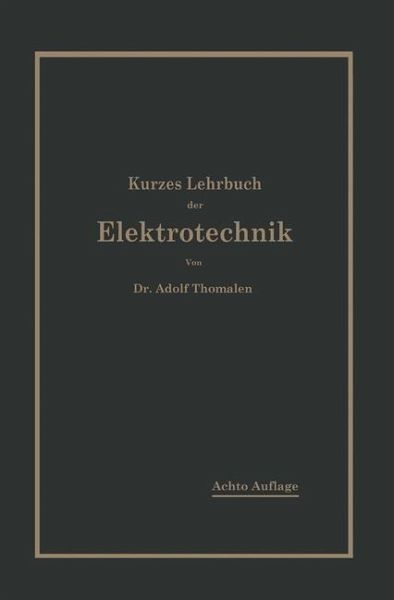 Kurzes Lehrbuch der Elektrotechnik (eBook, PDF)