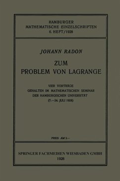 Zum Problem von Lagrange (eBook, PDF) - Radon, Johann