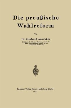 Cover Die preußische Wahlreform (eBook, PDF)