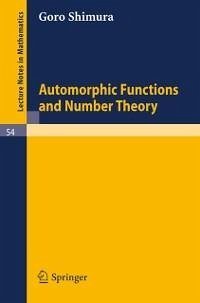 Automorphic Functions and Number Theory (eBook, PDF) - Shimura, Goro