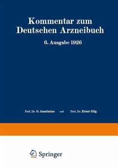 Cover Kommentar zum Deutschen Arzneibuch 6. Ausgabe 1926 (eBook, PDF)