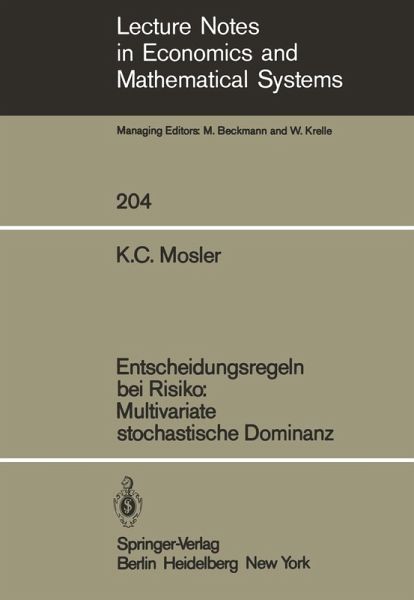 Entscheidungsregeln bei Risiko Multivariate stochastische Dominanz (eBook, PDF)