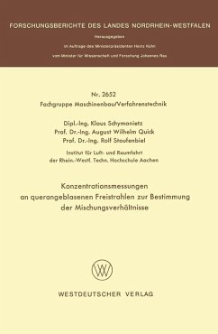 Konzentrationsmessungen an querangeblasenen Freistrahlen zur Bestimmung der Mischungsverhältnisse (eBook, PDF) - Schymanietz, Klaus