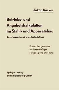 Cover Betriebs- und Angebotskalkulation im Stahl- und Apparatebau (eBook, PDF)