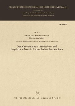 Das Verhalten von rheinischem und bayrischem Trass in hydraulischen Bindemitteln (eBook, PDF) - Schwiete, Hans-Ernst