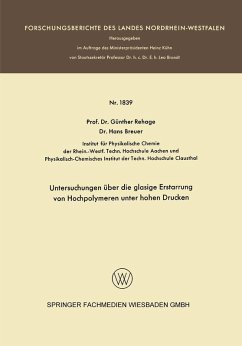 Cover Untersuchungen über die glasige Erstarrung von Hochpolymeren unter hohen Drucken (eBook, PDF)