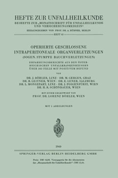 Operierte Geschlossene Intraperitoneale Organverletzungen (eBook, PDF) - Böhler, Jörg