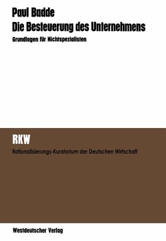 Die Besteuerung des Unternehmens (eBook, PDF) - Badde, Paul