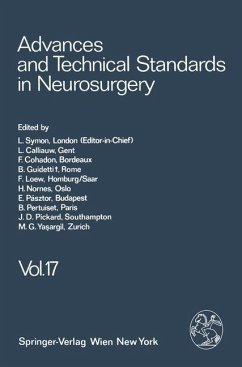 Advances and Technical Standards in Neurosurgery (eBook, PDF) - Symon, L.; Ya?argil, M. G.; Calliauw, L.; Cohadon, F.; Guidetti, B. F.; Loew, F.; Nornes, H.; Pásztor, E.; Pertuiset, B.; Pickard, J. D.
