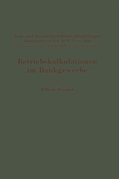 Cover Betriebskalkulationen im Bankgewerbe (eBook, PDF)