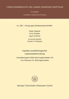 Aspekte sozialökologischer Lebenswelterkundung (eBook, PDF) - Baacke, Dieter