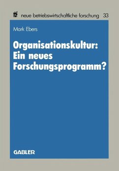 Organisationskultur: Ein neues Forschungsprogramm? (eBook, PDF) - Ebers, Mark