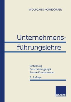 Unternehmensführungslehre (eBook, PDF) - Korndörfer, Wolfgang