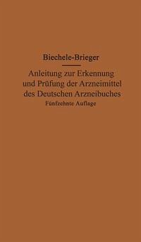 Cover Anleitung zur Erkennung und Prüfung der Arzneimittel des Deutschen Arzneibuches (eBook, PDF)